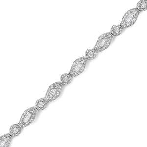 Haus of Brilliance Sterling Silver Double Leaf Bracelet