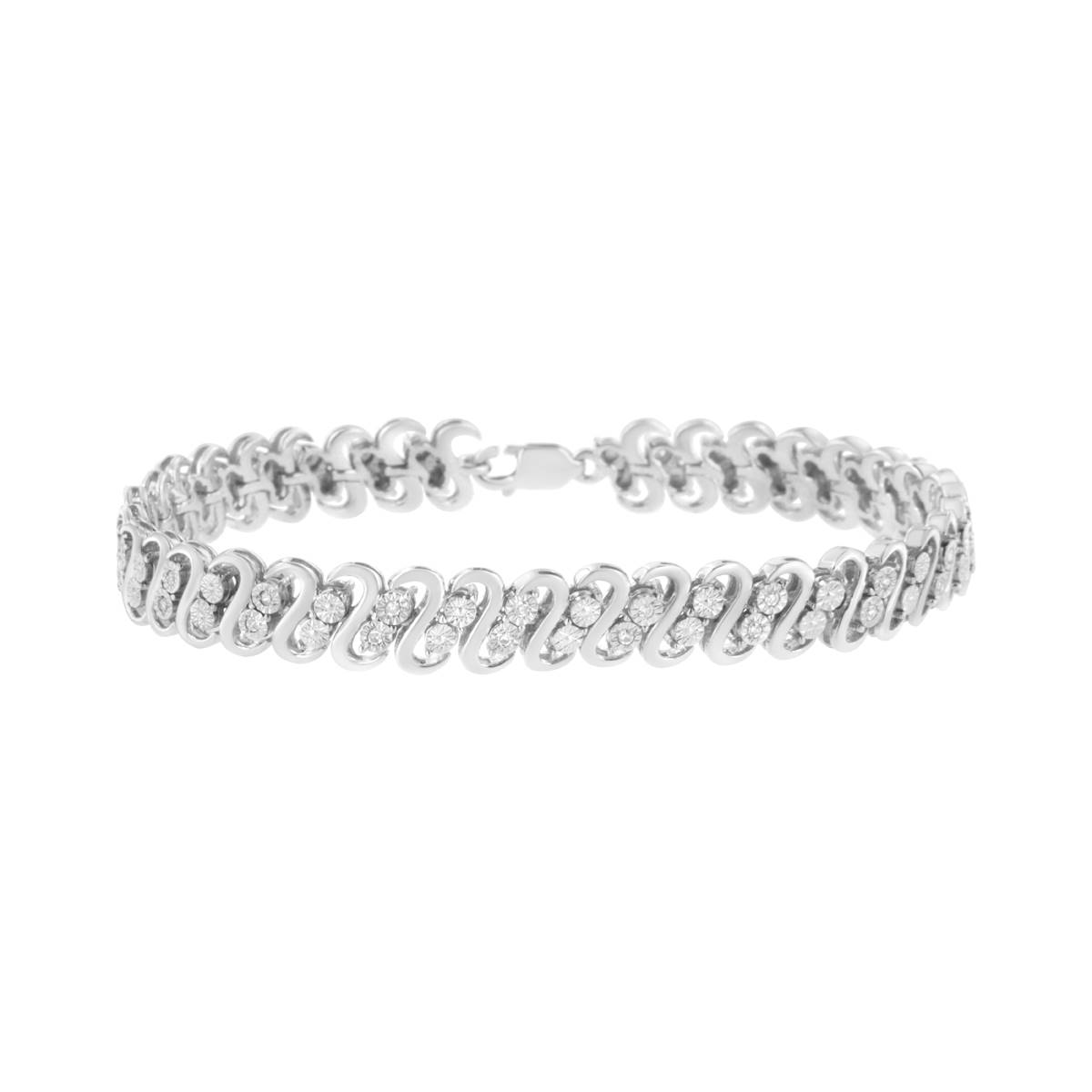 Haus Of Brilliance 1/4ctw. Double Row S-Link Bracelet