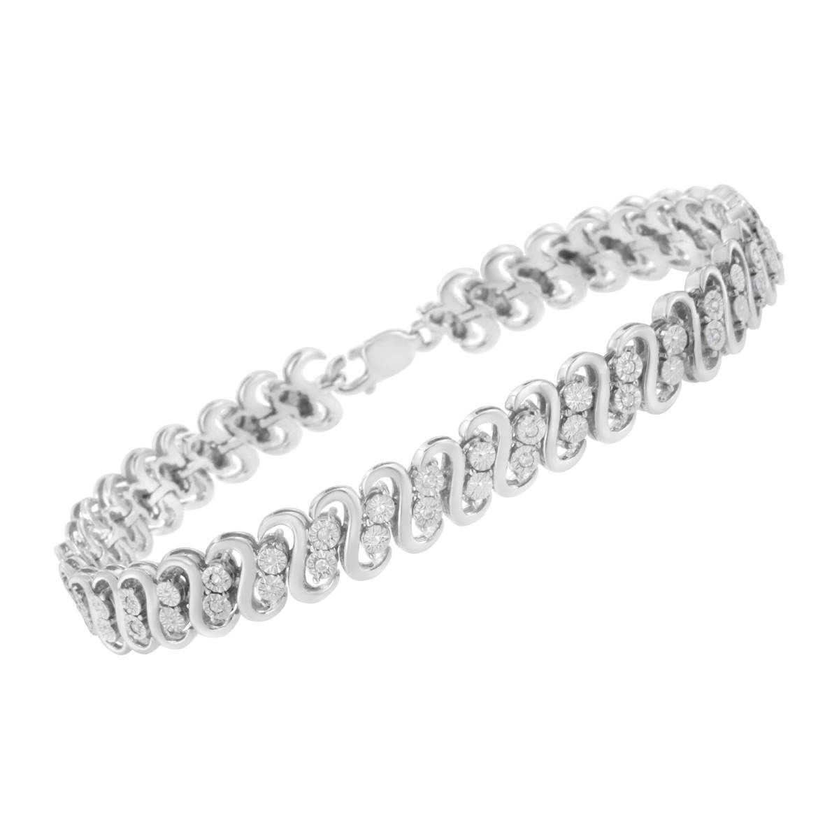 Haus Of Brilliance 1/4ctw. Double Row S-Link Bracelet