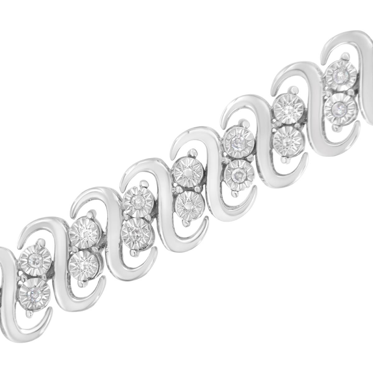 Haus Of Brilliance 1/4ctw. Double Row S-Link Bracelet