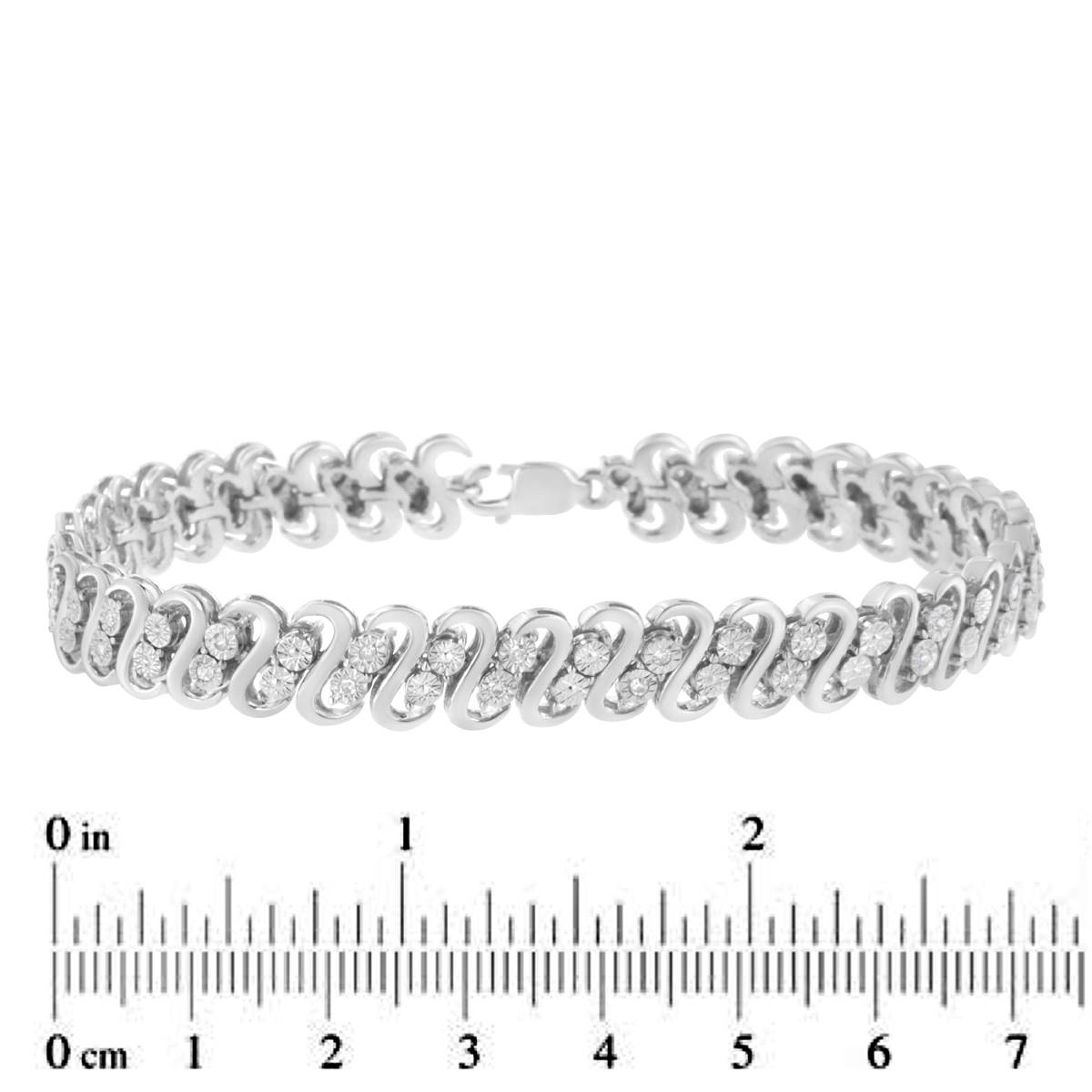 Haus Of Brilliance 1/4ctw. Double Row S-Link Bracelet