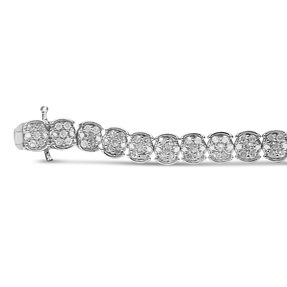 Haus Of Brilliance 2.0ctw. Diamond Cluster Link Bracelet