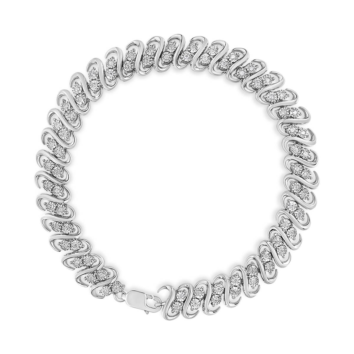 Haus Of Brilliance 1/2ctw. Diamond Double Row S-Link Bracelet