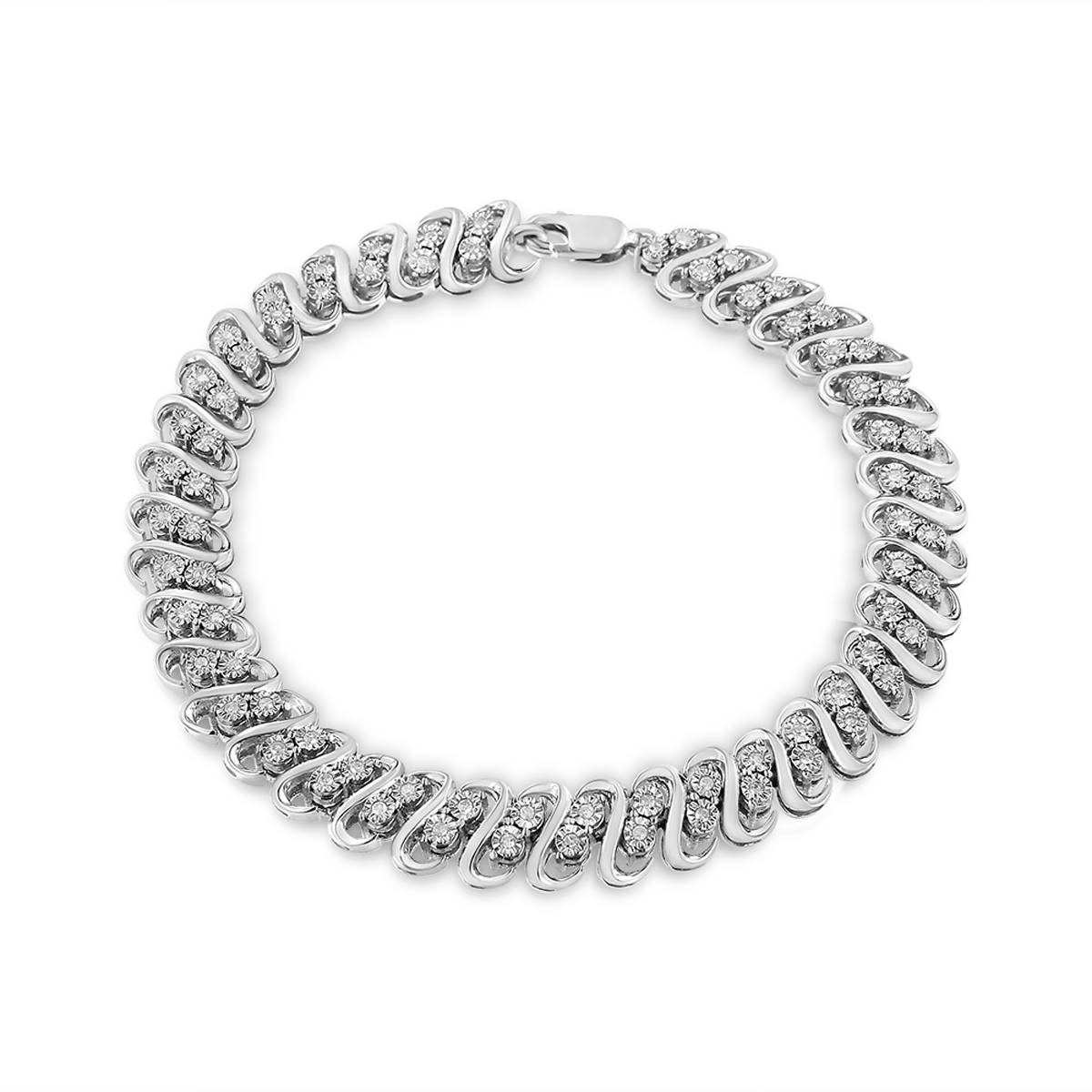 Haus Of Brilliance 1/2ctw. Diamond Double Row S-Link Bracelet