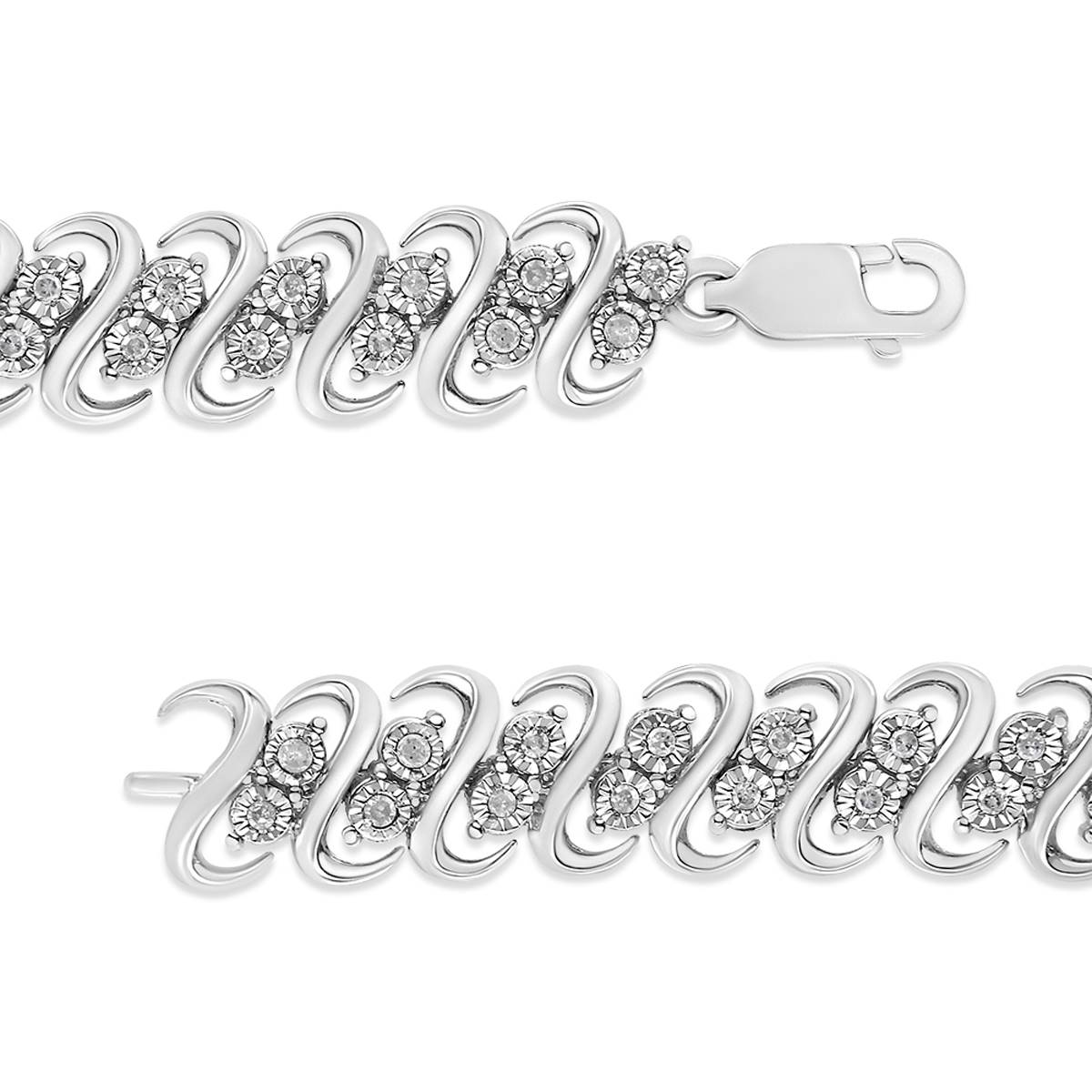 Haus Of Brilliance 1/2ctw. Diamond Double Row S-Link Bracelet