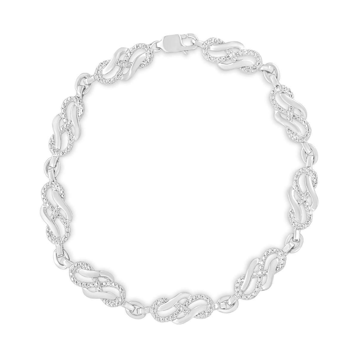 Haus Of Brilliance Diamond Accent Infinity Weave Link Bracelet