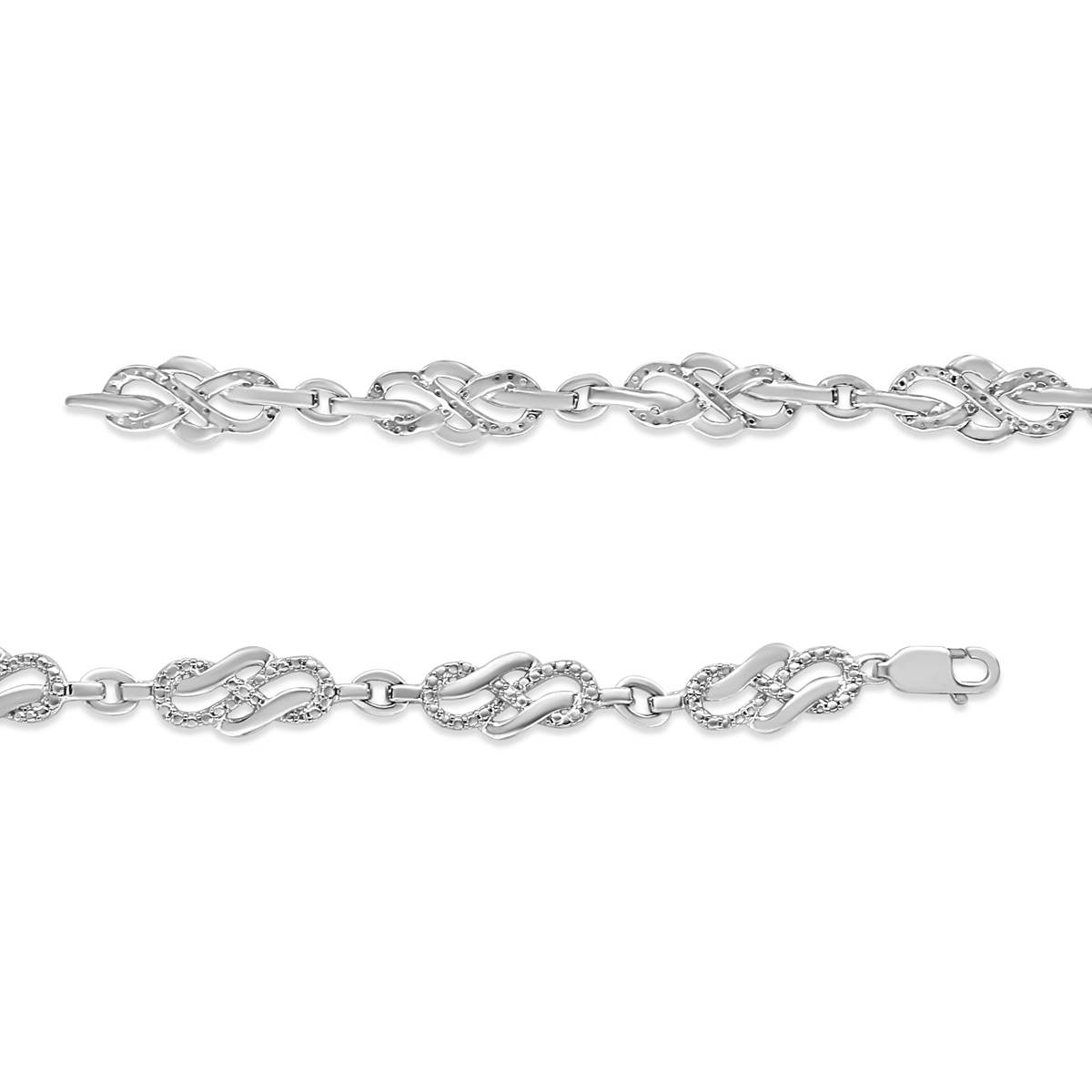 Haus Of Brilliance Diamond Accent Infinity Weave Link Bracelet