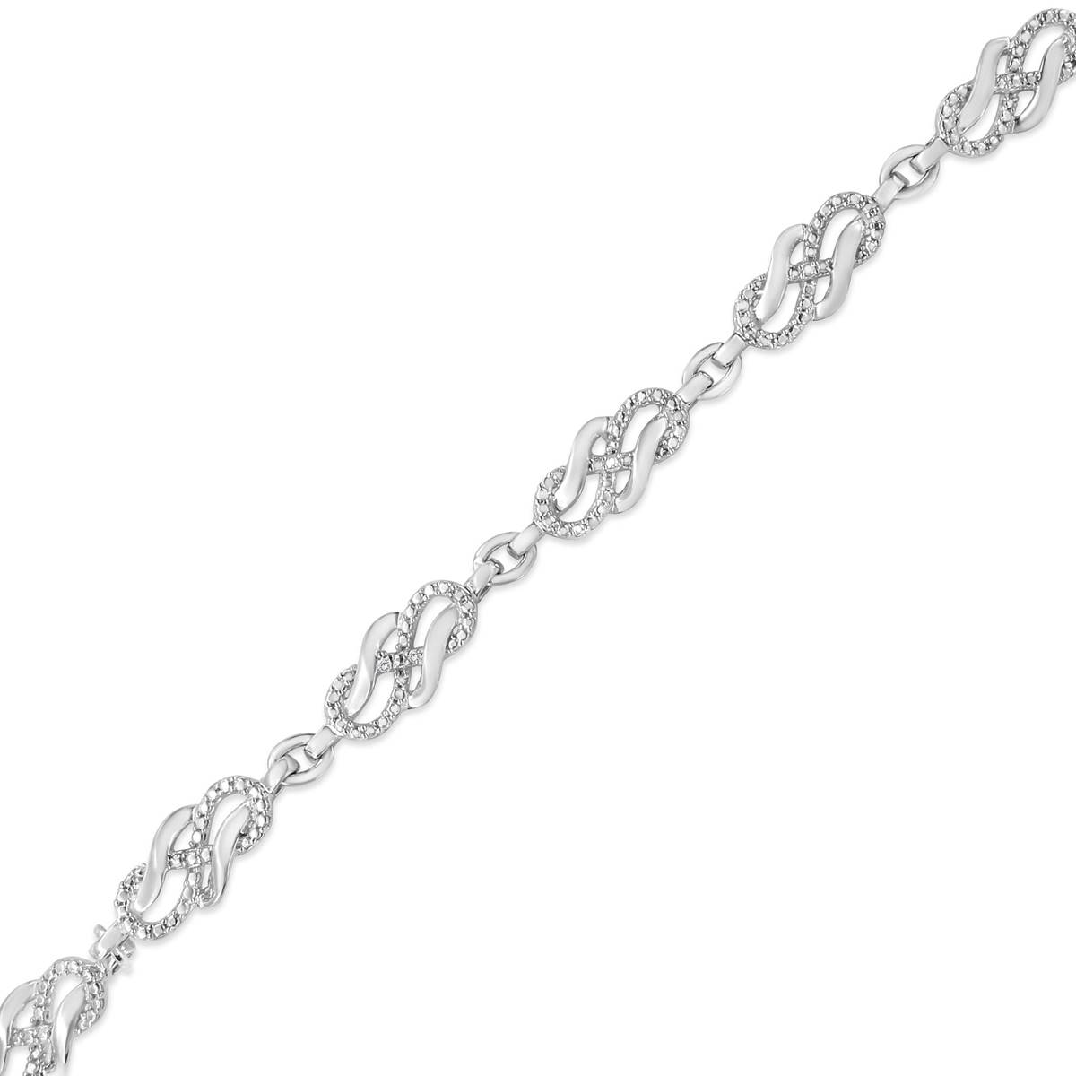 Haus Of Brilliance Diamond Accent Infinity Weave Link Bracelet