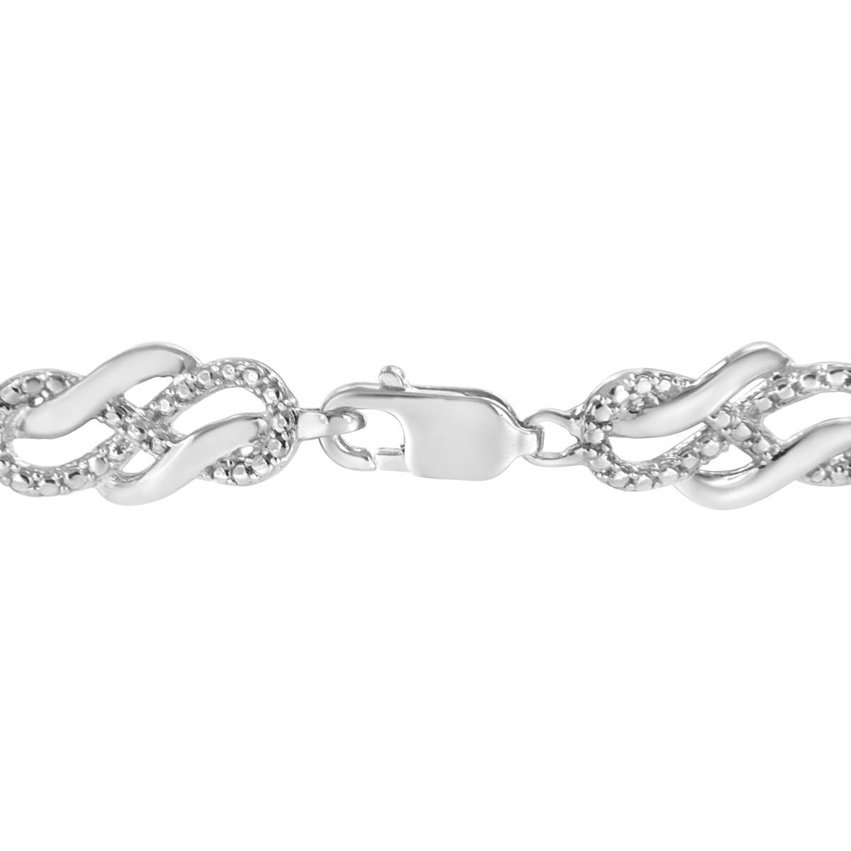 Haus Of Brilliance Diamond Accent Infinity Weave Link Bracelet