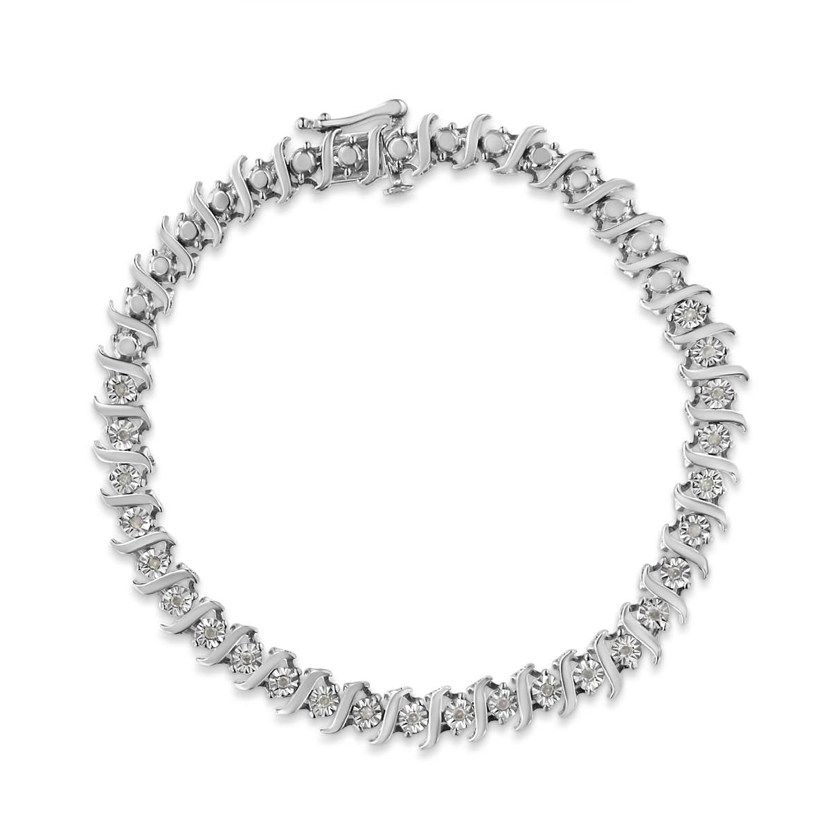 Haus Of Brilliance Sterling Silver Diamond S Tennis Bracelet