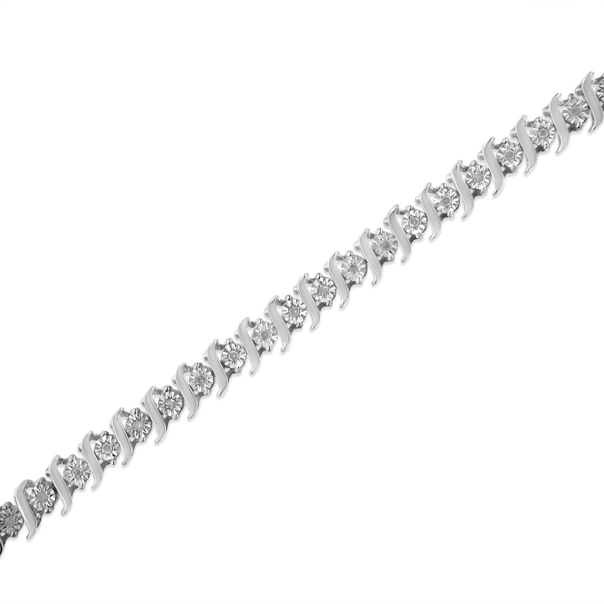 Haus Of Brilliance Sterling Silver Diamond S Tennis Bracelet