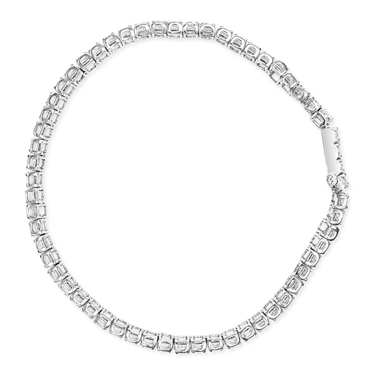 Haus Of Brilliance Sterling Silver 1ctw. Diamond Link Bracelet