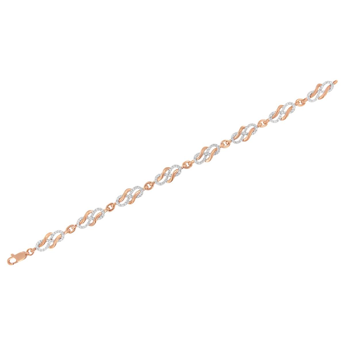 Haus Of Brilliance 10kt. Rose Gold 1ct. Diamond Infinity Bracelet