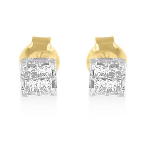 Diamond Classics(tm) 10kt. Princess Diamond Quad Stud Earrings