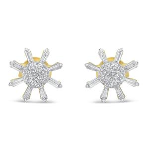 Diamond Classics(tm) 10kt. Sunburst Diamond Stud Earrings