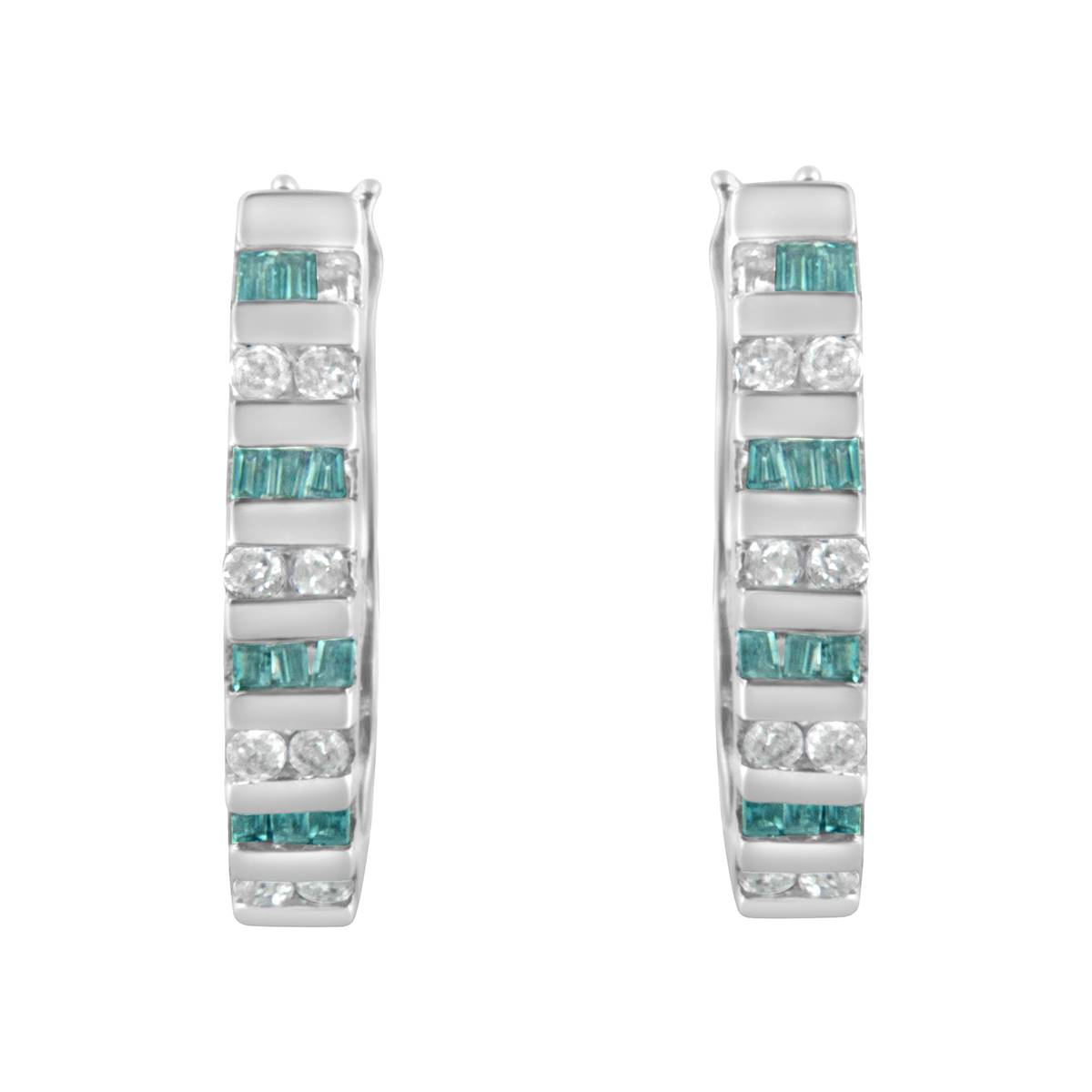 Diamond Classics(tm) 10kt. White Gold Diamond Hoop Earrings