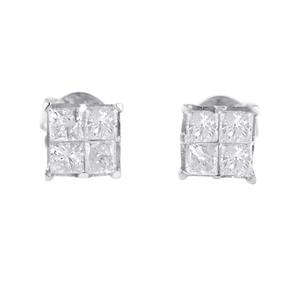Diamond Classics(tm) 10kt. Diamond Square Stud Earrings