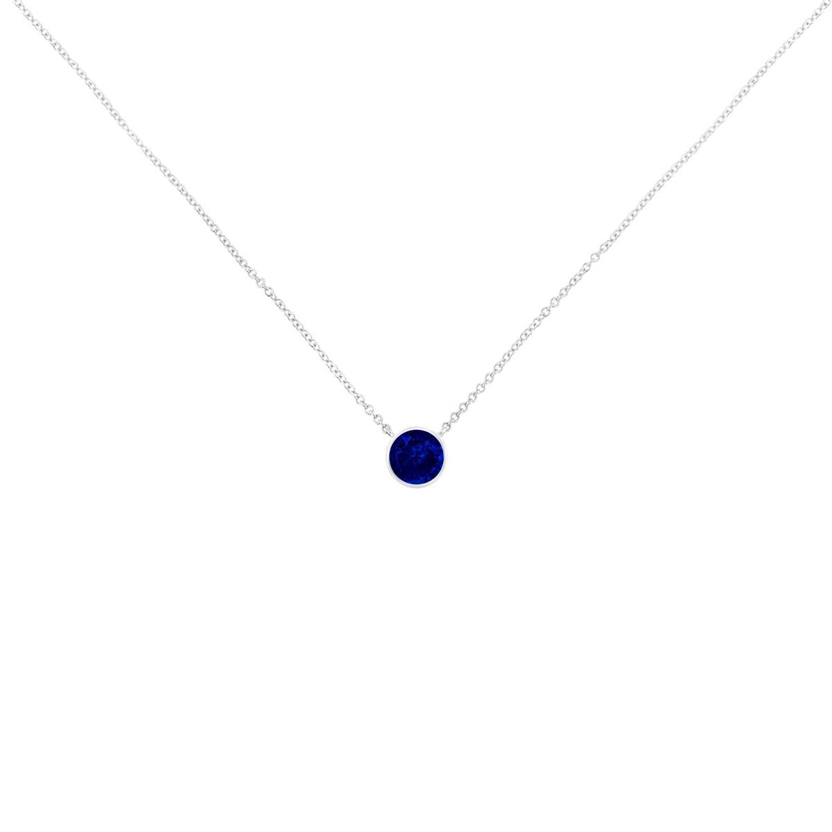 Haus Of Brilliance Lab Grown Blue Sapphire Pendant Necklace