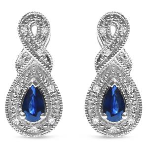 Haus of Brilliance Blue Sapphire & Diamond Accent Drop Earrings