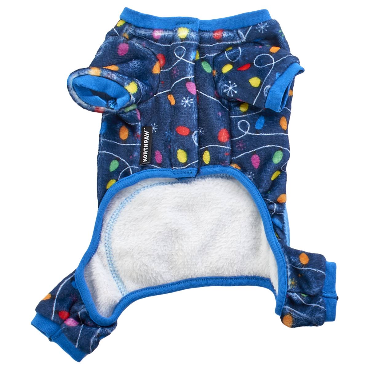 Northpaw Lights Coral Fleece Pet Pajamas