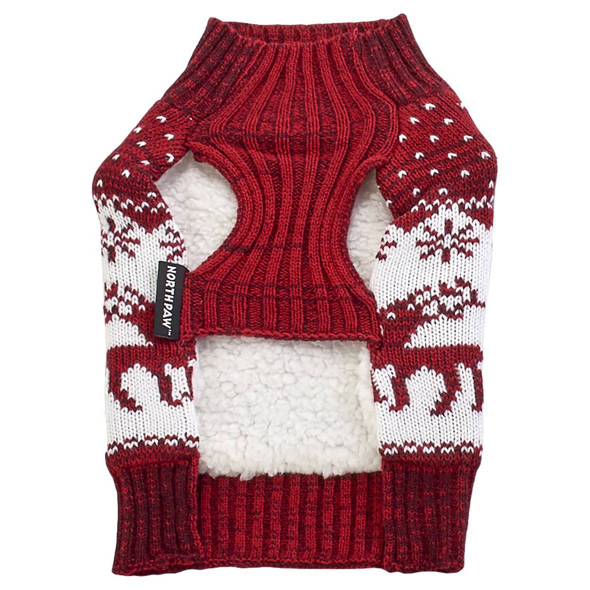 Northpaw Fair Isle Pet Sweater - Red