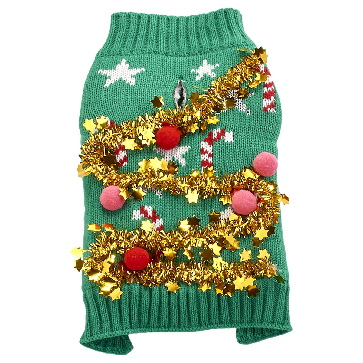 Northpaw Tinsel Jacquard Christmas Pet Sweater