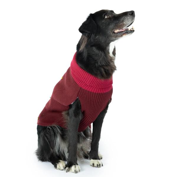 Holiday Pet Sweater - Burgundy