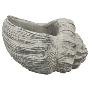 Santa's Workshop 10in. Cement Conch Planter