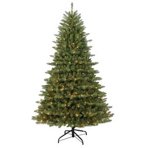 Santa's Workshop 7.5ft. Pre-Lit Cascade Pine Christmas Tree