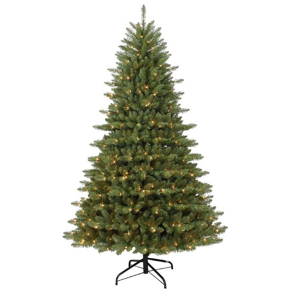 Santa's Workshop 7.5ft. Pre-Lit Cascade Pine Christmas Tree