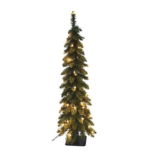 Santa's Workshop 5ft. Pre-Lit Pencil Slim Green Fir Tree