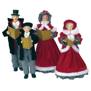 Santa's Workshop 4pc. Houndstooth Carol Set