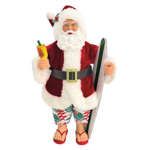 Santa's Workshop 10in. Surfs Up Santa