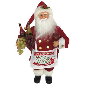 Santa's Workshop 15in. Wine Christmas Santa Clause