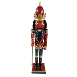 Santa's Workshop 3ft. Black King Nutcracker