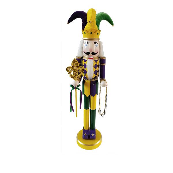 Santa's Workshop 3ft. Mardi Gras Nutcracker