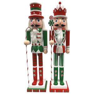 Santa's Workshop 14in. Peppermint Nutcrackers - Set of 2