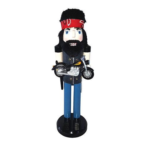 Santa's Workshop 14in. Biker Nutcracker