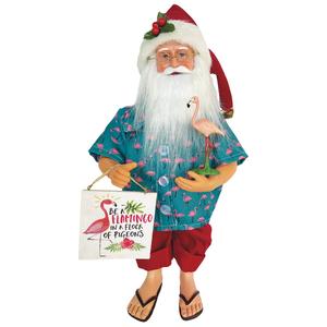 Santa's Workshop 15in. Flamingo Santa Claus