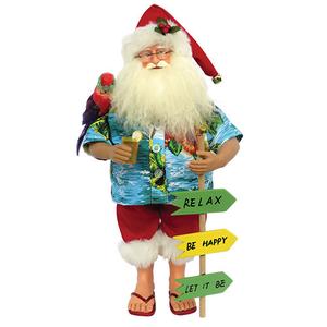 Santa's Workshop 15in. Buffet Beach Santa Claus