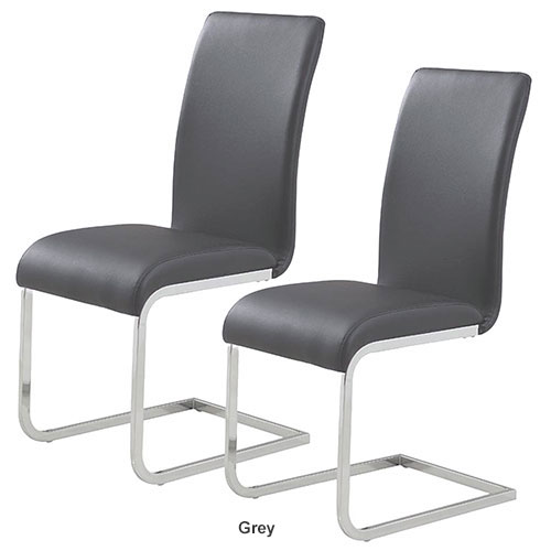 Worldwide Homefurnishings Chrome Metal Chairs - Set Of 2