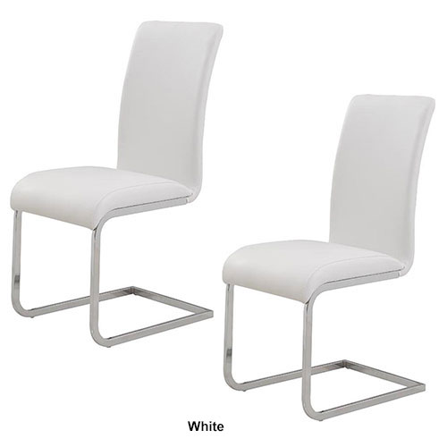 Worldwide Homefurnishings Chrome Metal Chairs - Set Of 2