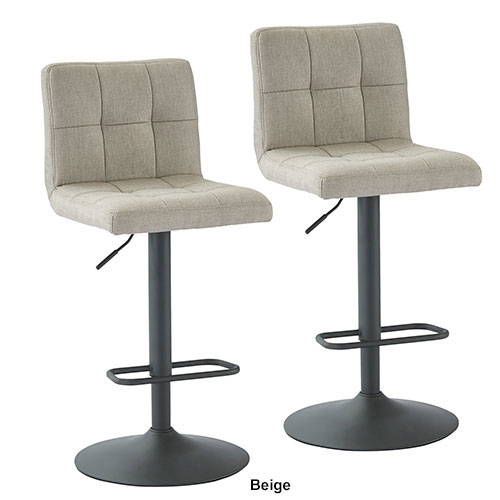 Worldwide Homefurnishing Adjustable Fabric Stools - Set Of 2