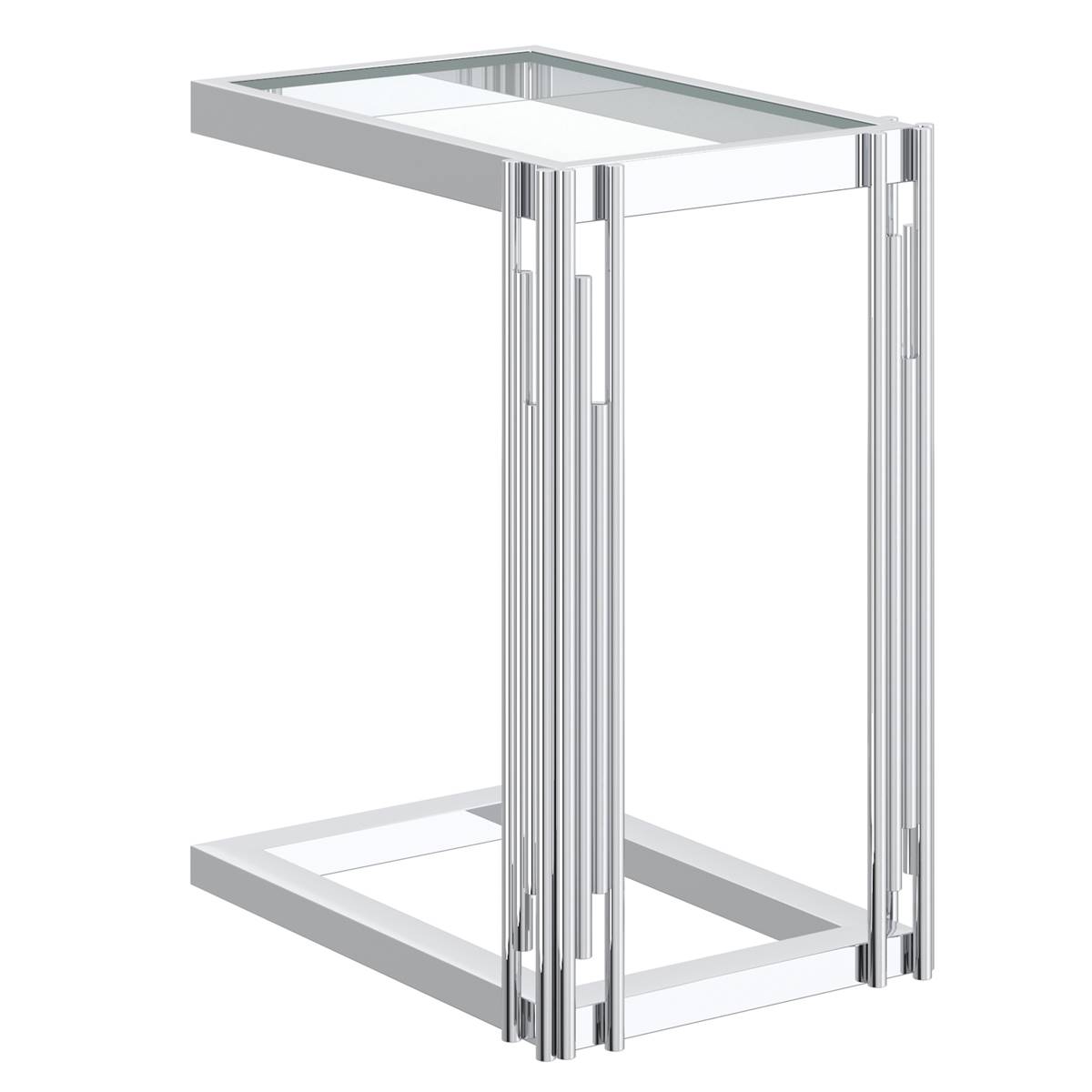 Nspire Contemporary C-Style Glass Accent Table