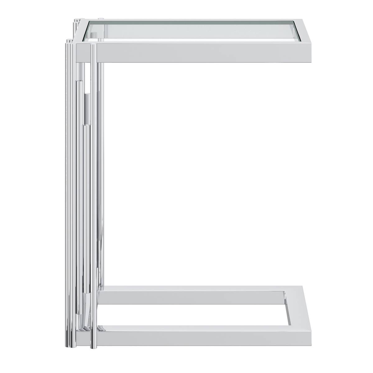 Nspire Contemporary C-Style Glass Accent Table