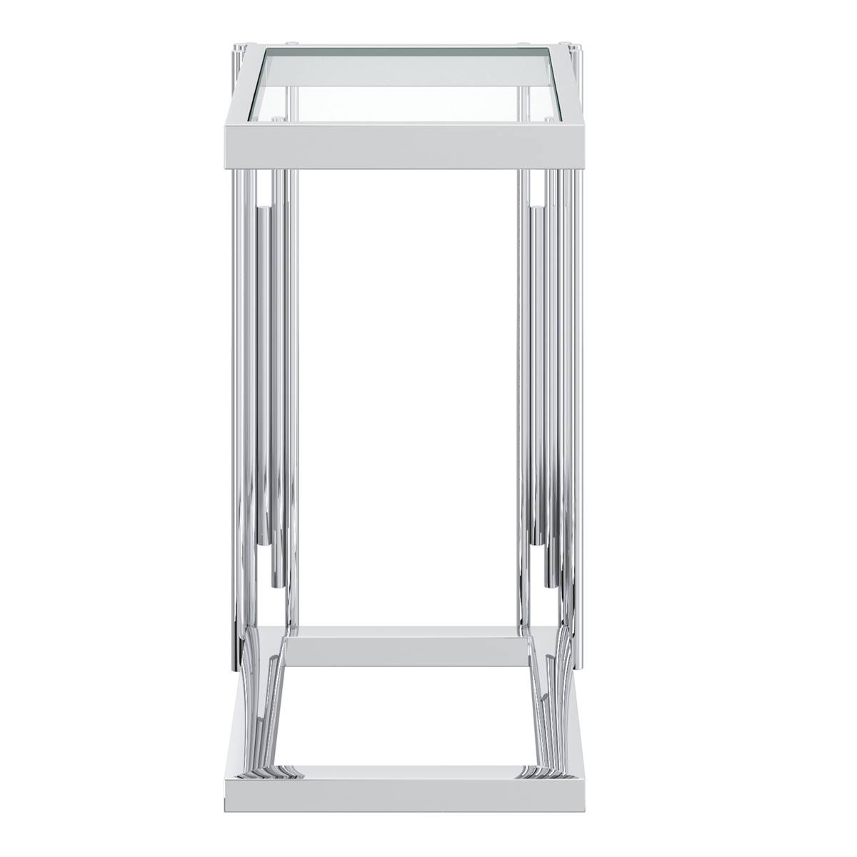 Nspire Contemporary C-Style Glass Accent Table