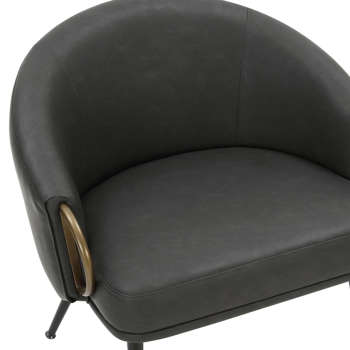 Nspire Mid-Century Modern Faux Leather Accent Chair