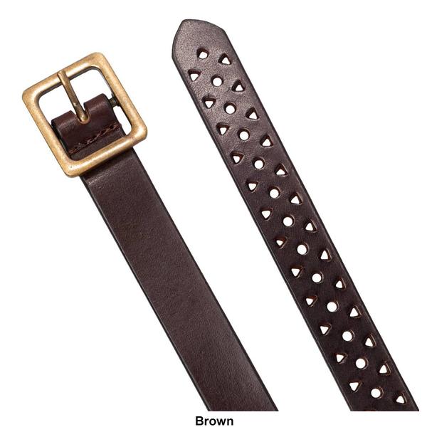 Womens Gloria Vanderbilt Perf Silver Square Buckle Belt alternate view