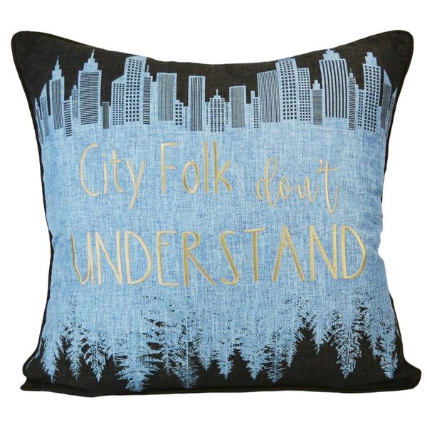 Donna Sharp Retro Forest City Folk Decorative Pillow - 18x18