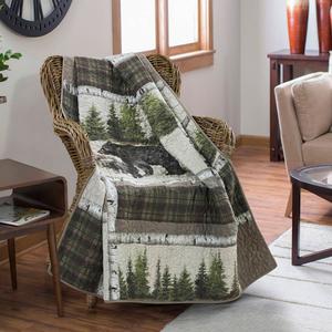 Donna Sharp Bear Panels Quilted Reversible Throw alternate view